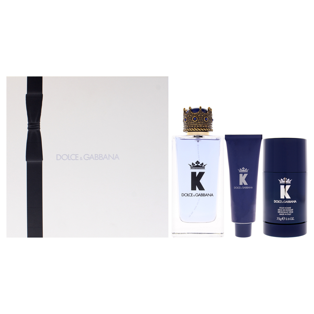 K Pc Gift Set 3.3oz EDT Spray, 1.69oz Shower Gel, 2.6oz Deodorant Stick